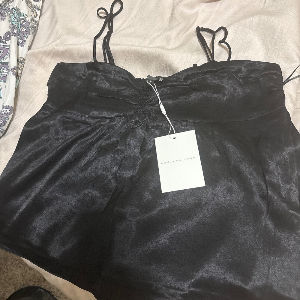 endless rose satin bralette top